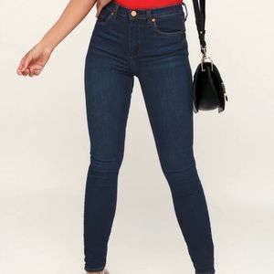 Blank NYC The Great Jones Dark Wash High Rose Skinny Jean Sz 28 Great Condition